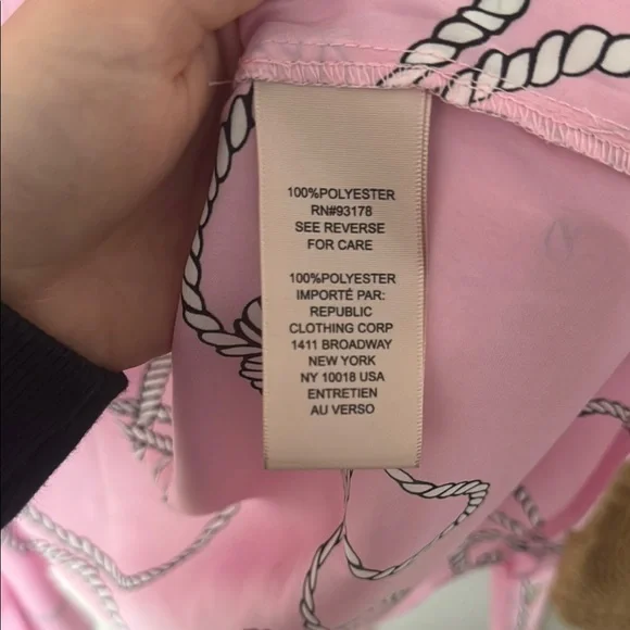 Pink Button Down Shirt with Nautical Pattern - Picture 3 of 5